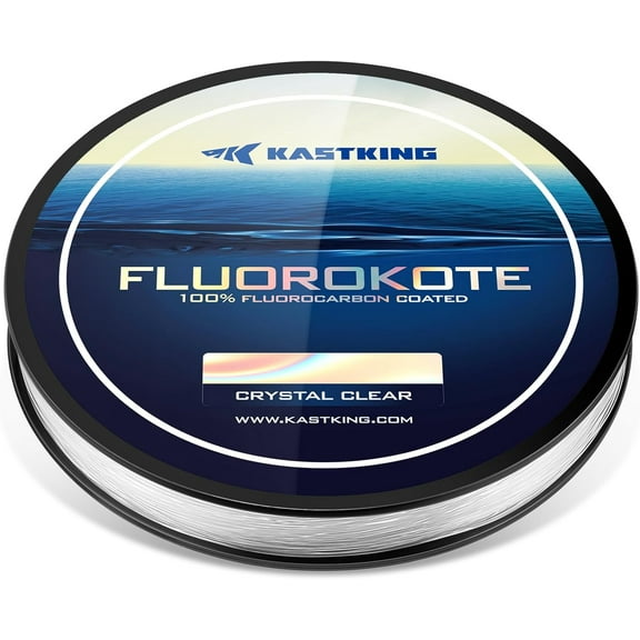 KastKing Fluorocarbon Coated Fishing Line, Fluorocarbon Leader,Fast Sinking-Fluorokote