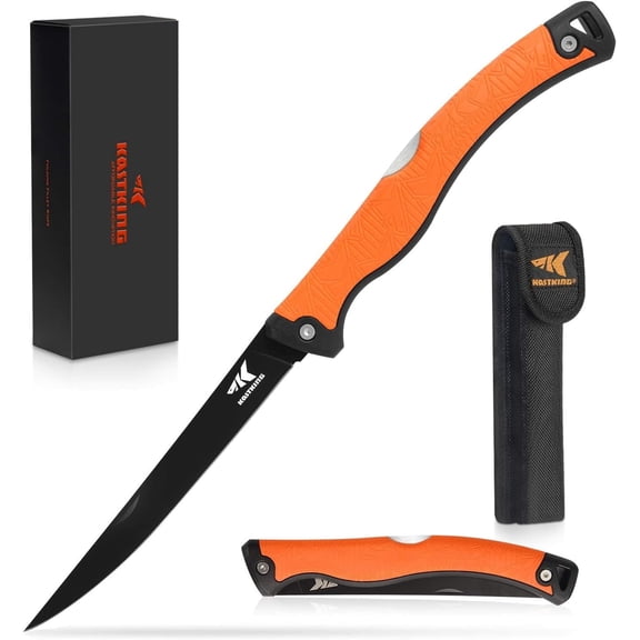 KastKing Folding Fillet/Fishing/Camping/Hunting Knife, Razor Sharp G4116 German Stainless-Steel Blade