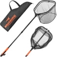 thumbnail image 1 of KastKing Folding Landing Net with Boat Hook, Extendable Lightweight Fishing Net, Non-Slip Bright Orange TPR Handle, Two Net Options Brutus, 1 of 9