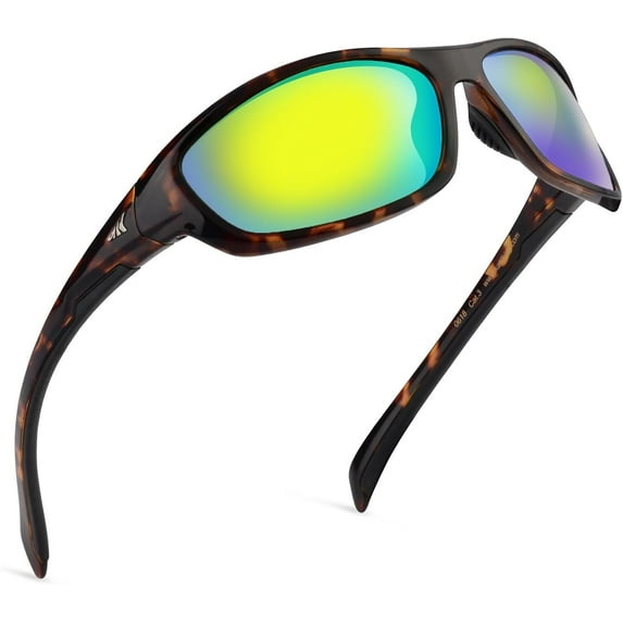 KastKing Hiwassee Polarized Sport Sunglasses for Men and Women, Wrap Sunglasses for Fishing Cycling and Running,UV Protection