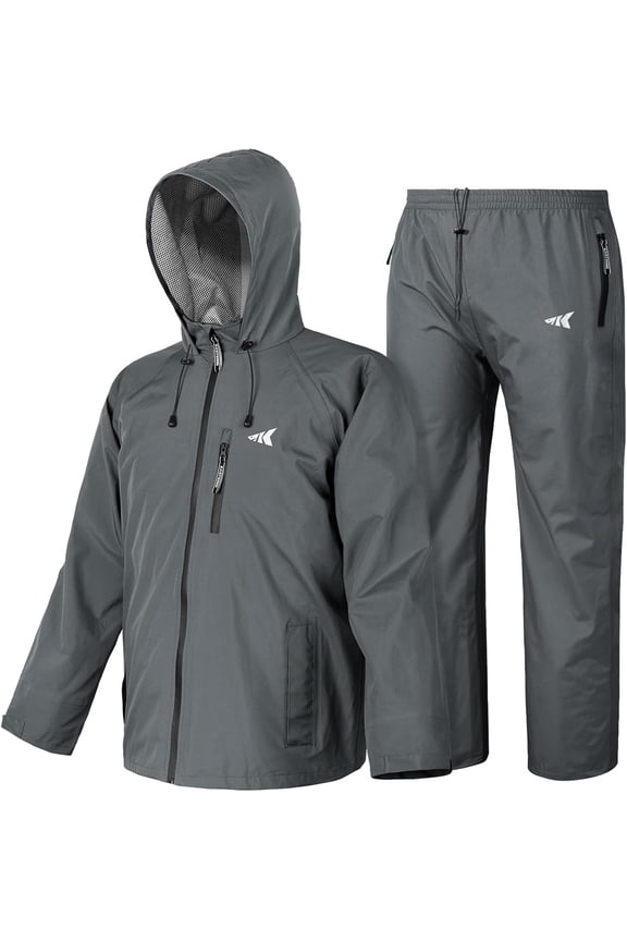 Rain Gear Waterproof Rain Suit for Men and Women, Lightweight, Durable Outdoor Gear for Fishing, Hiking,Size S/3XL-HydroSense Essential