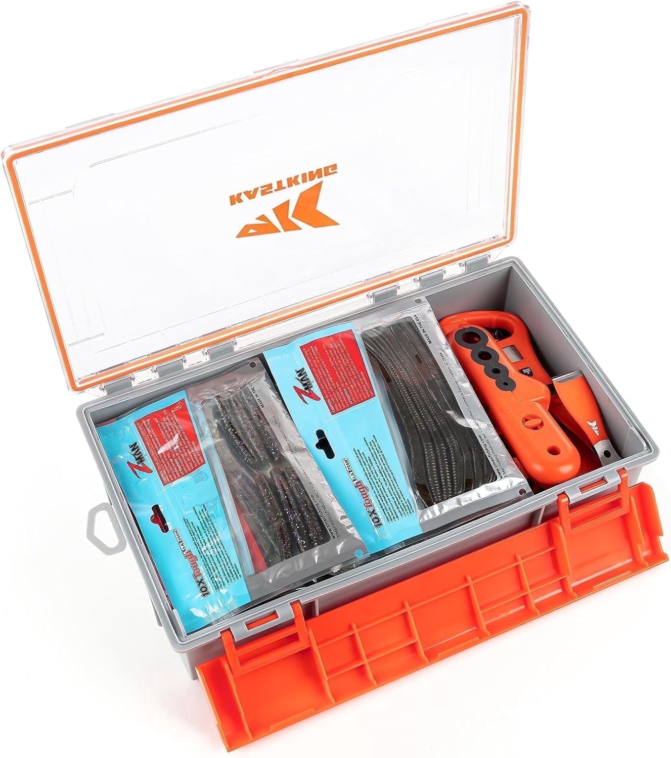 KastKing Waterproof Tackle Box, Fishing Tackle Box Organizer With Exterior Stickers-HyperSeal 3700*1 Deep Tackle Trays,