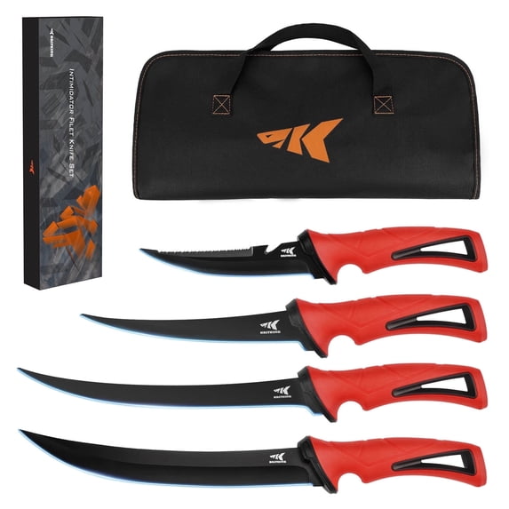 KastKing, Bait & Fillet Knife Set, G4116, Includes Sheath & Honing Rod ...