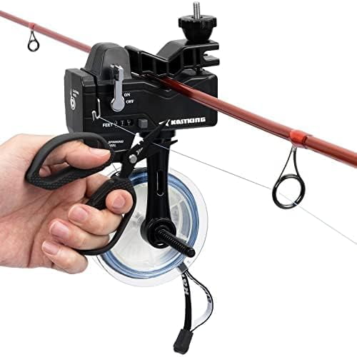 KastKing Fishing Line Spooler & 5’’ Braid Scissors - W/Line Counter, Patented Accessories - No Line Twist, Fishing Gears-Kalibrate
