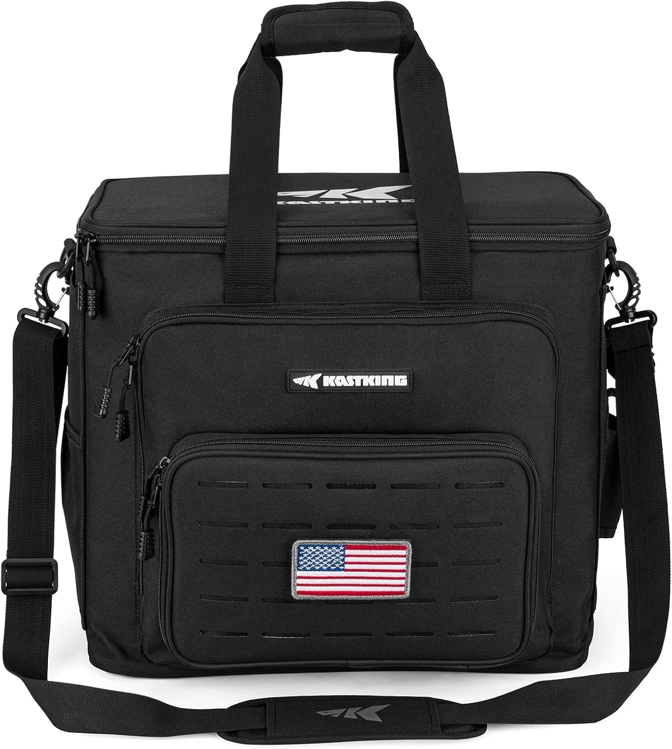 KastKing Fishing Tackle Bags,Water Resistant Material - Fishing Gear Storage - Karryall Large Black