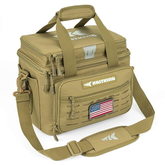 KastKing Fishing Tackle Bags- Fishing Gear Storage - Water Resistant Material -Karryall Medium Khaki