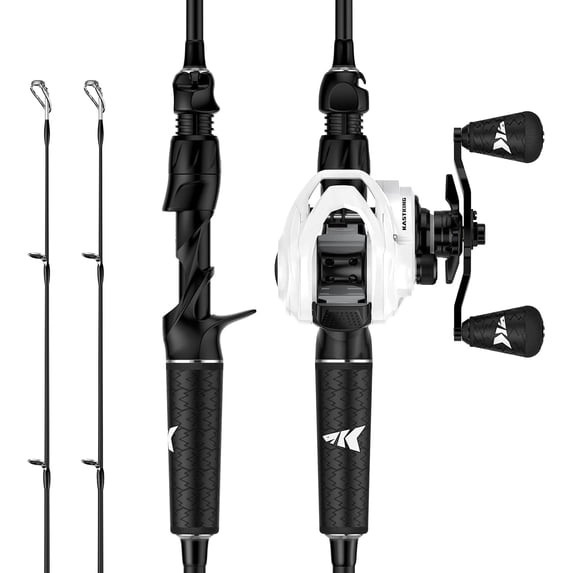 KastKing Lethal Phantom Twin-Tip Baitcaster Fishing Rod and Reel Combo,RH Reel, 6'8" M Rod,IM6 Graphite, 2-Piece