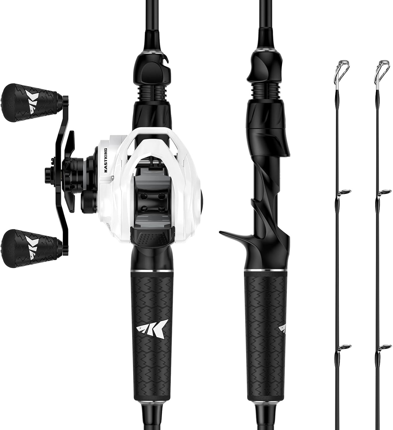 KastKing Lethal Phantom Twin-Tip Baitcaster Fishing Rod and Reel Combo ...