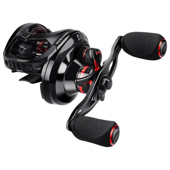 KastKing MegaJaws Baitcasting Fishing Reel, 6.7oz, 17.64 LBs 11+1 Shielded BB, 7.2:1 Gear Ratio