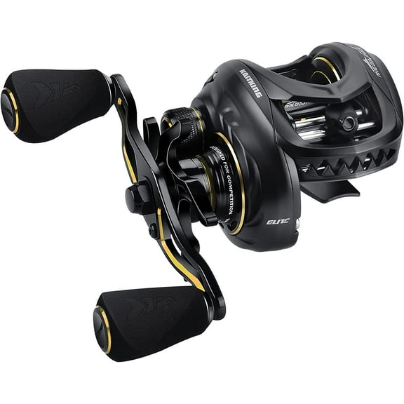 KastKing MegaJaws Elite Baitcasting Reels, Patented AMB System Eliminating Backlashes, Flipping Switch Function, 6.4oz Aluminum Frame Fishing Reel with Carbon Fiber Side Covers
