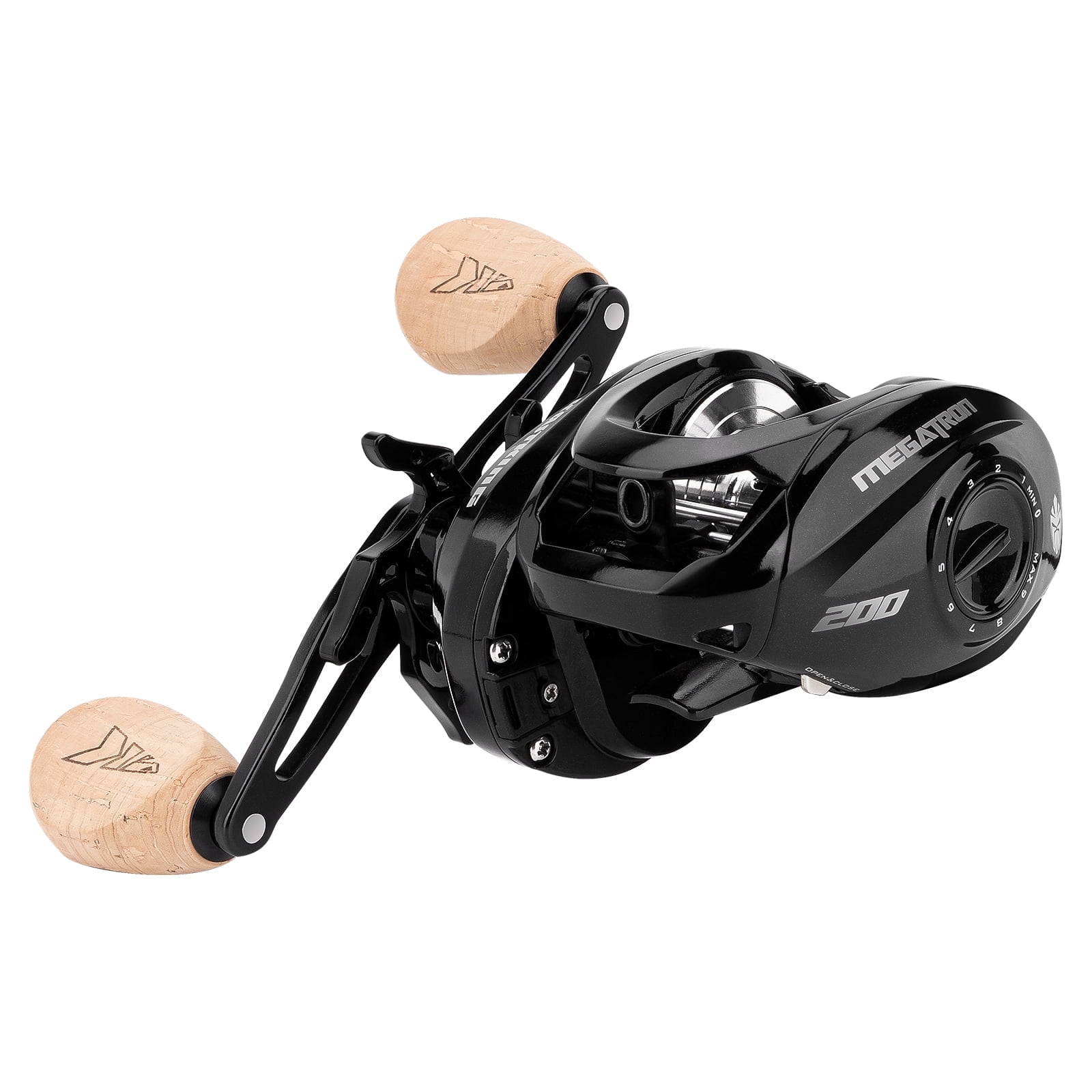 KastKing Right Baitcasting Fishing Reel 7+1 Double Shielded Stainless Steel  BB,6.4:1 Gear Ratio-Megatron 200