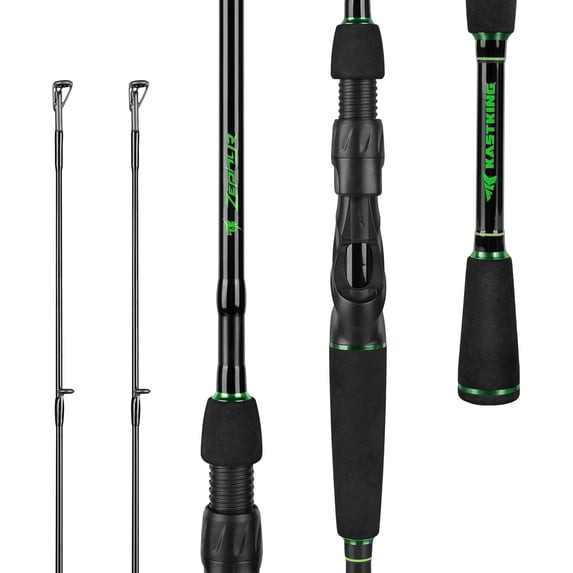 KastKing Dual Tip Fishing Rod, Lightweight KastFlex IM6 Graphite Spinning Rod, Fuji O-Ring Guide, EVA Grip-Zephyr