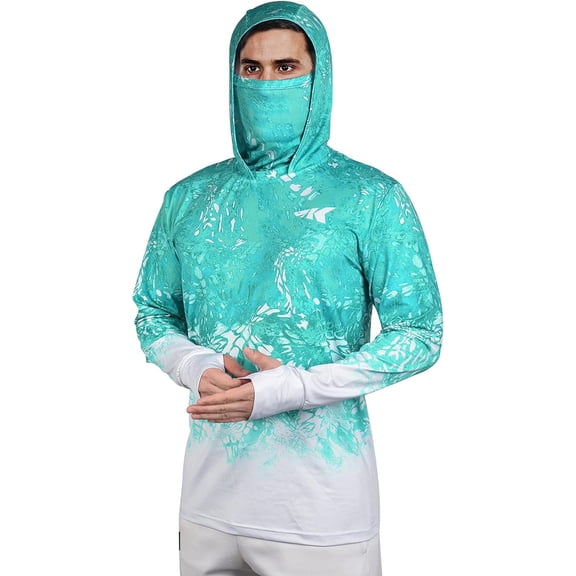 KastKing Men's UPF 50 Fishing Hoodie Shirt, Long Sleeve UV Protection