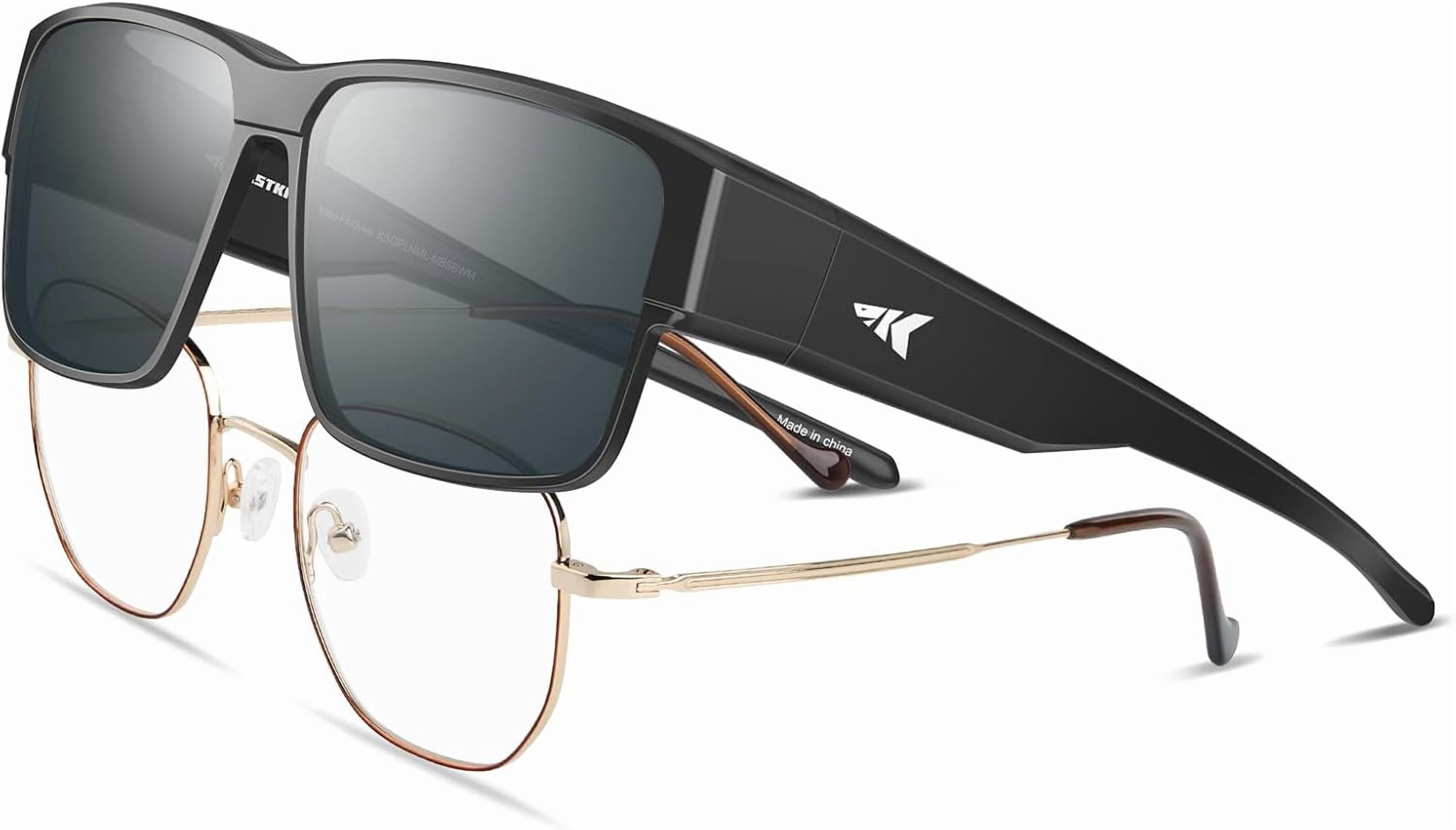 Unisex Fit Over Polarized Sunglasses with UV Protection for Fishing TINHAO Fit Over Glasses Sunglasses for Men Driving Fishing  main image 2