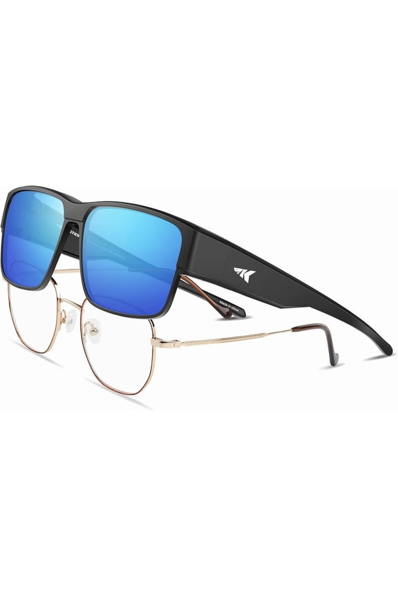 Molino Fit-Over Polarized Sunglasses,UV400 Protection Ultralight Wraparound Fishing Sports Sunglasses