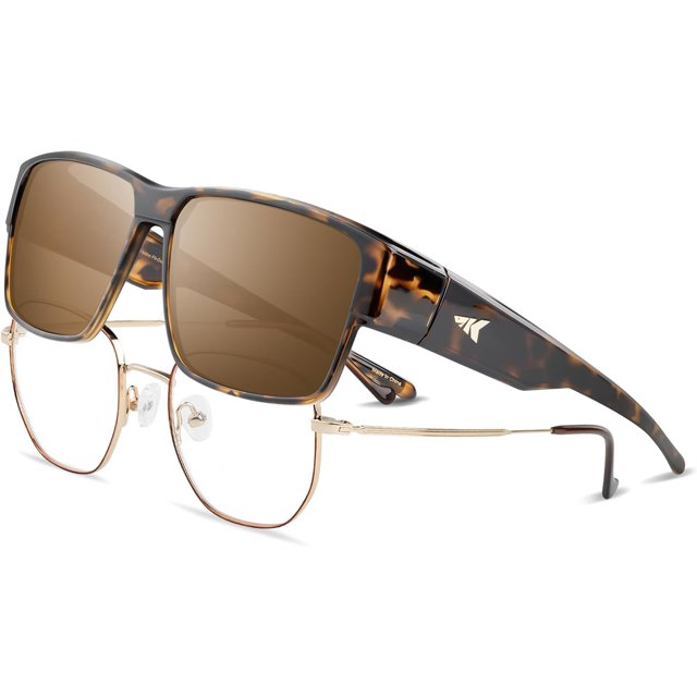 KastKing Molino Fit-Over Polarized Sunglasses,UV400 Protection Ultralight Wraparound Fishing Sports Sunglasses