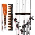 thumbnail image 1 of KastKing Patented V15 Vertical Fishing Rod Holder – Wall Mounted Fishing Rod Rack, Store 15 Rods or Fishing Rod Combos in 18 Inches, Great Fishing Pole Holder and Rack, 1 of 10