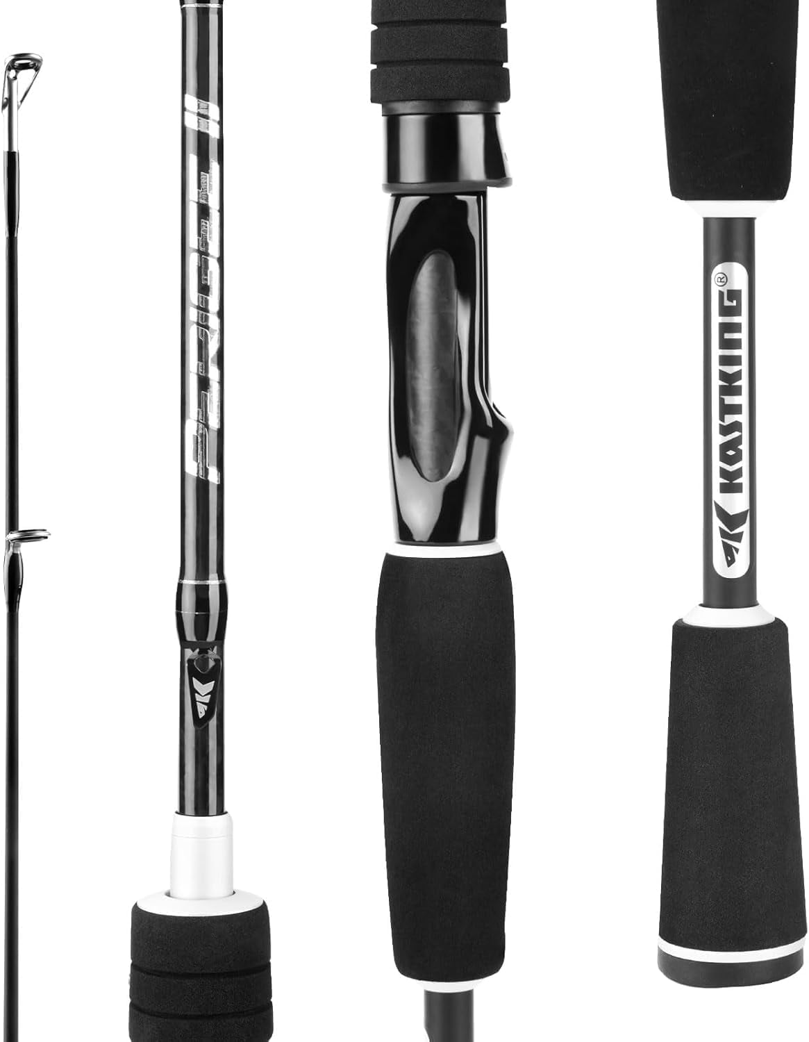 KastKing Spinning & Casting Fishing Rods, Fuji O-Ring Line Guides, 24 Ton Carbon Fiber Casting and Spinning Rods - Two Pieces,Twin-Tip Rods-Perigee II