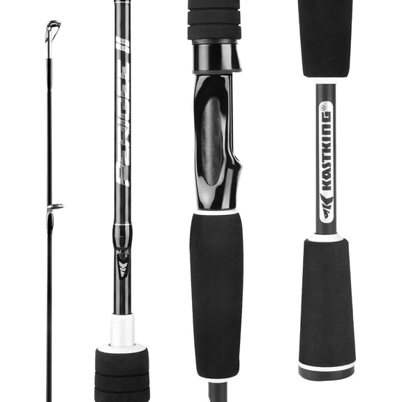 KastKing Perigee II Spinning & Casting Fishing Rods, Fuji O-Ring Line Guides, 24 Ton Carbon Fiber Casting and Spinning Rods - Two Pieces,Twin-Tip Rods and One Piece Rods