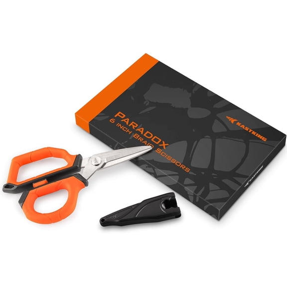 KastKing Paradox 6" Fishing Scissors, SS Blades, Non-Slip Handle