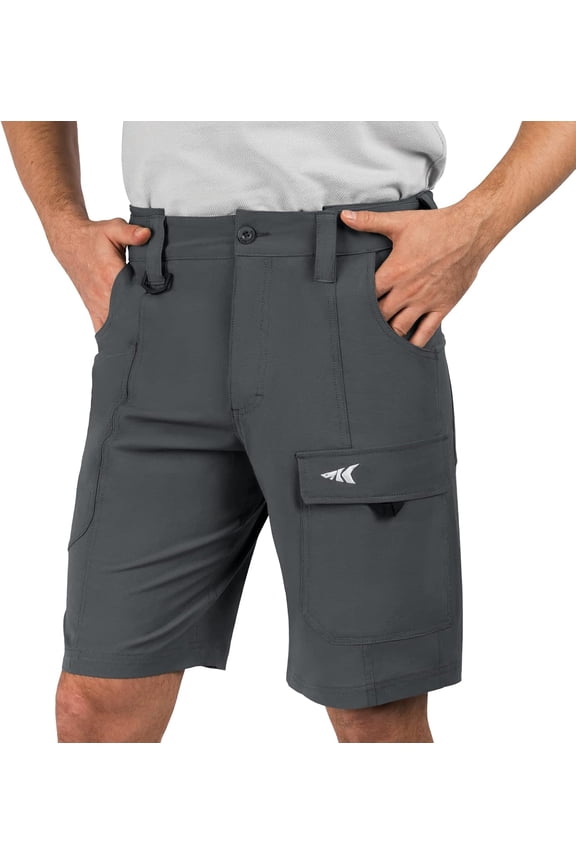 Rekon Men's Fishing Cargo Shorts, Quick Dry Casual Hiking Shorts for Men, Travel Golf Camping Tactical