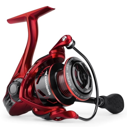 KastKing 2000 Fishing Reel - Up to 22 Lbs 7+1 Stainless Steel Ball Bearings ,6.2:1Gear Ratio-Red