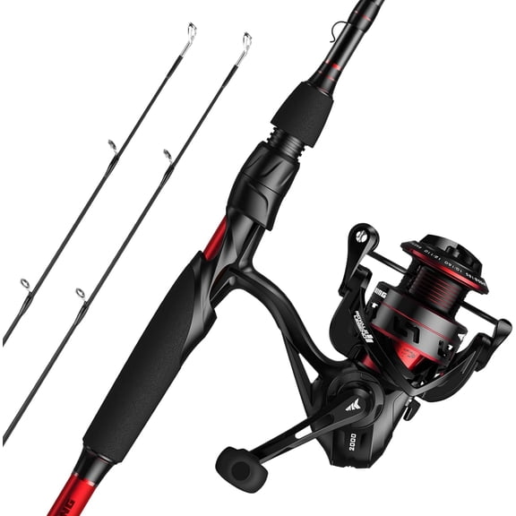 KastKing Spinning Fishing Rod and Reel Combo, Spin: 3000 Reel, 7'3''- M Rod(2 Pcs + Extra Tips) IM6 Graphite-Royale Legend II