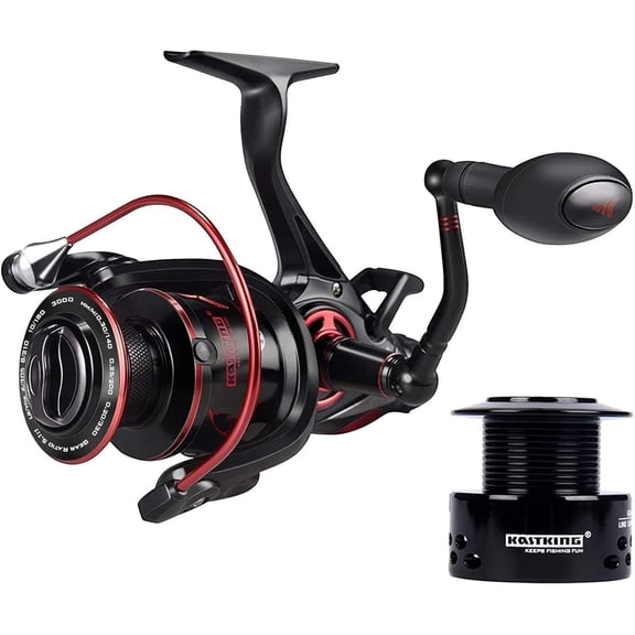 KastKing 3000 Spinning Reel 10+1 - Carbon Fiber Drag for Live Liner Bait Fishing Action-Black