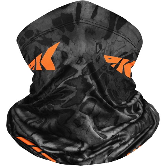 KastKing Sol Armis Neck Gaiter - UPF 50 Face Mask - UV Sun Protection Large C: Blackout (Size: 19"x9.5")