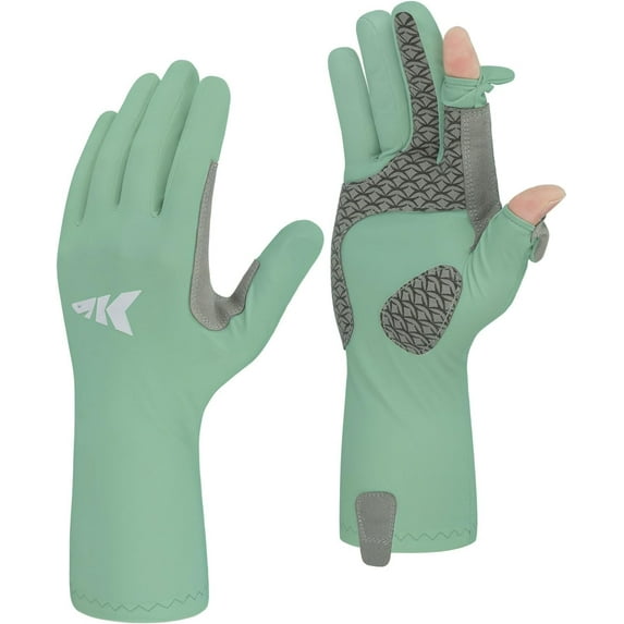 KastKing Sol Armis Pro UPF50+ Fishing Gloves-Quick-Dry, Full Finger & 3/4 Fingerless Sun Protection Gloves Men Women for Outdoor