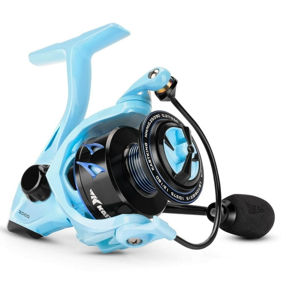 KastKing 2000 Fishing Spinning Reel Carbon Fiber 22LBs Max Drag -7+1 Stainless BB-Blue