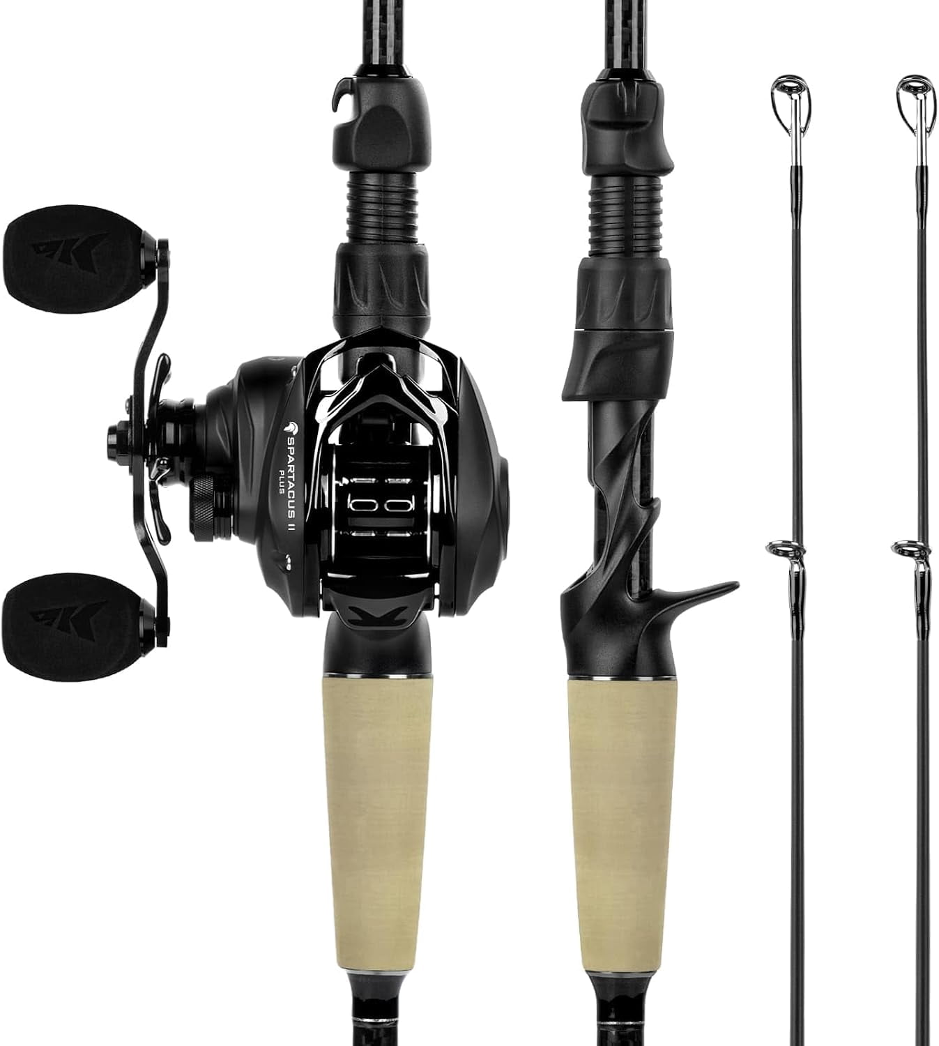 KastKing Fishing Baitcaster Rod and Reel Combo, Left-Hand Reel, 6