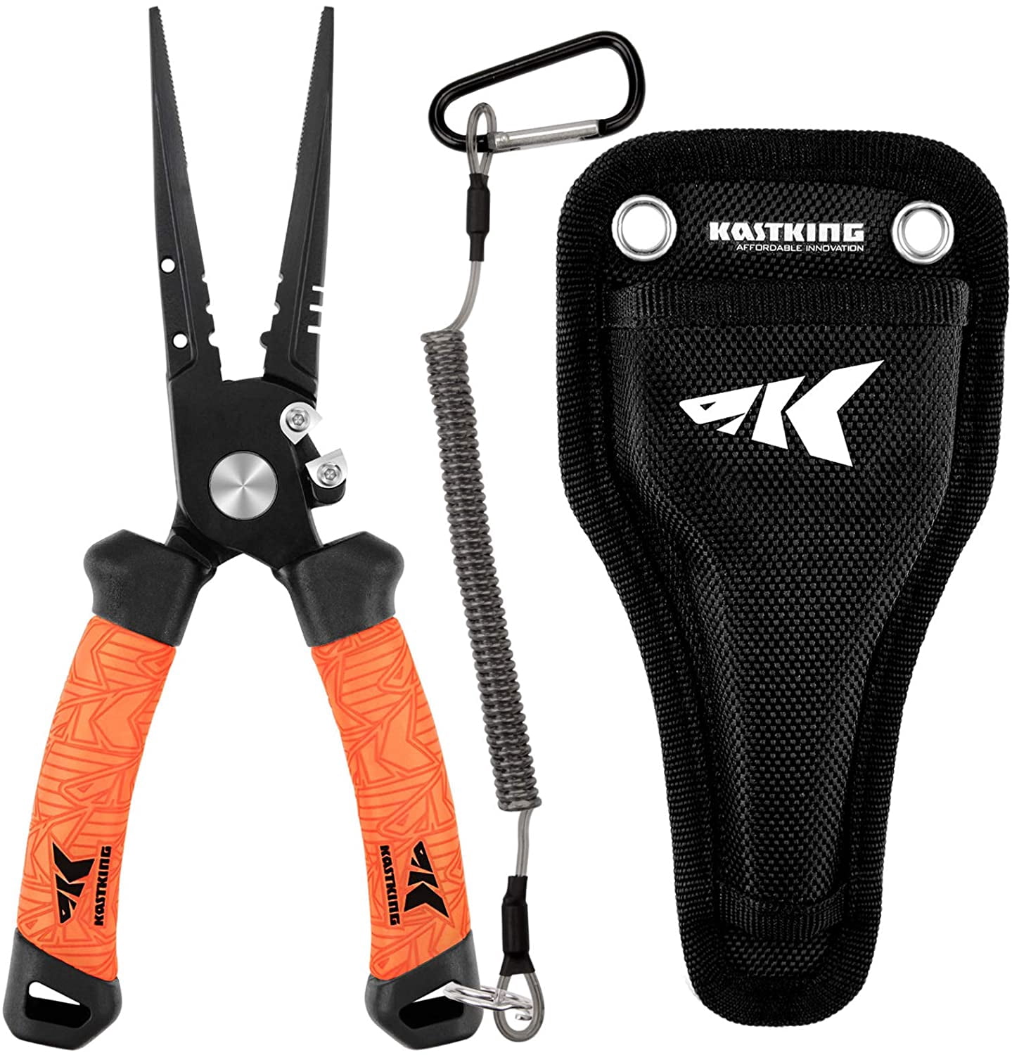 KastKing 8.5 Inch Fishing Pliers, Fishing Tools,420 Stainless Steel, Tungsten Carbide Cutters, Corrosion Resistant Coating,Fishing Gear-Speed Demon Pro