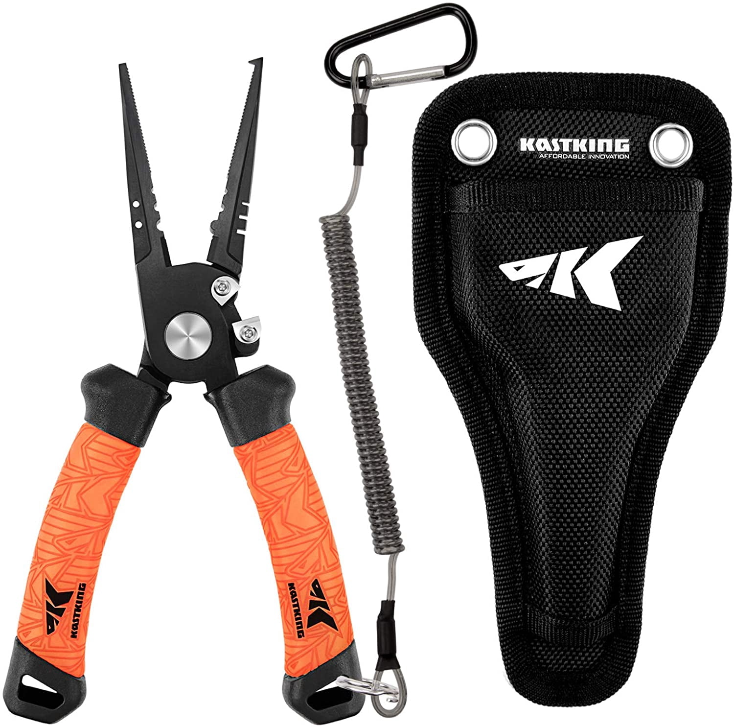 KastKing 7.5" Fishing Pliers, 420SS, Tungsten Cutters, Corrosion-Resistant