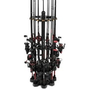 KastKing Patented Vertical Fishing Rod Holder, Wall Rack for 15 Rods V15