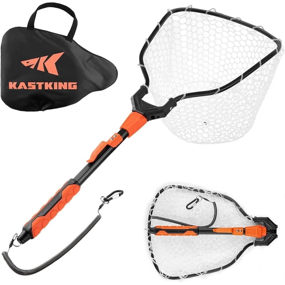 KastKing Titanet Folding Fishing Net, Aluminum Frame, Silicone Mesh, Hi-Vis Grip