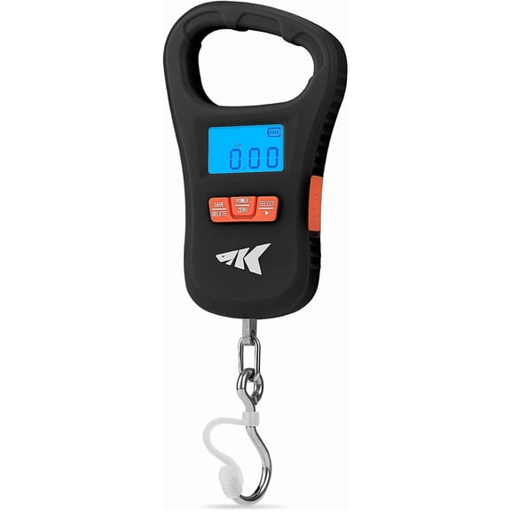 KastKing ToughTide Fishing Scale, 65lb Capacity, USB Rechargeable, Ultra-Thin, LCD Display.
