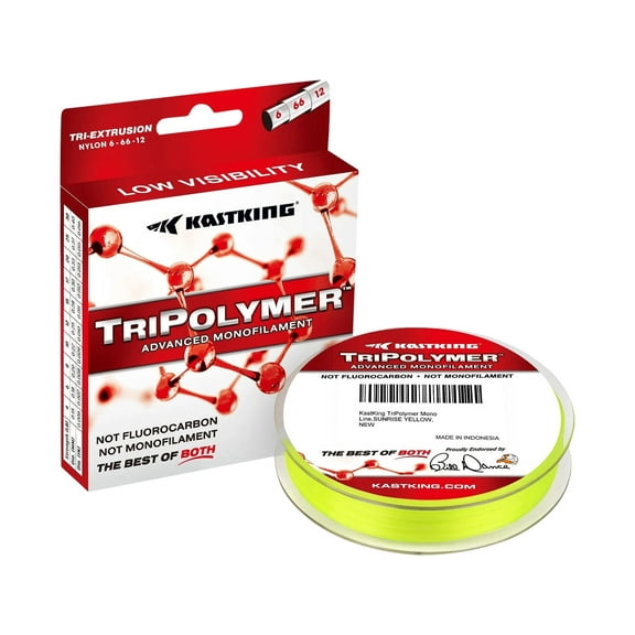 KastKing TriPolymer Advanced Monofilament Fishing Line 4lb 150yd Sunrise Yellow