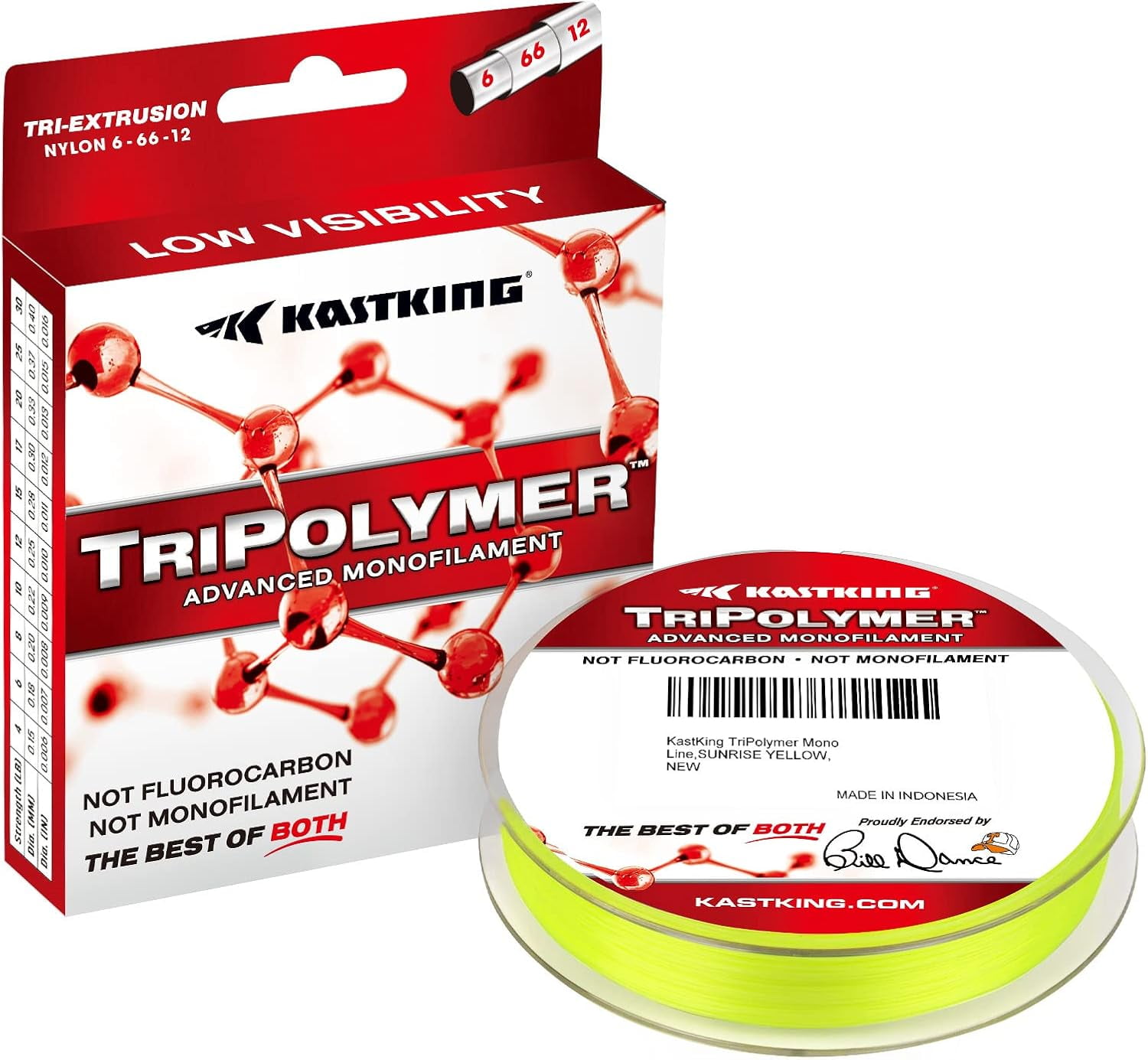 KastKing TriPolymer Advanced Monofilament Fishing Line, Low Light