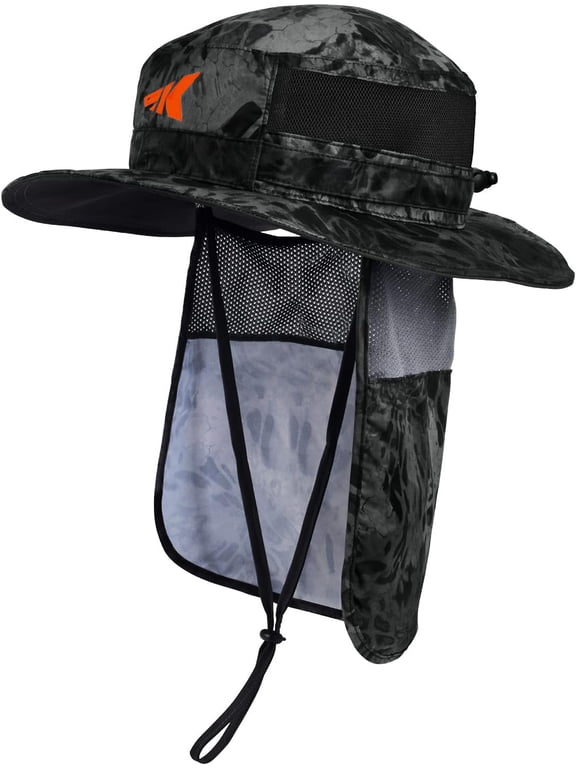 UPF 50 Boonie Hat Fishing Hat with Removable Neck Flap Sun Hats for Men