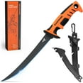 thumbnail image 1 of KastKing Ultimate Angler 9" Fillet Knife, Razor Sharp Corrosion-resistant Vanadium Stainless Steel Blade, Fishing Knife Includes Sheath with Sharpener & Line Cutter, EnduraGrip Ergonomic Handle, 1 of 16