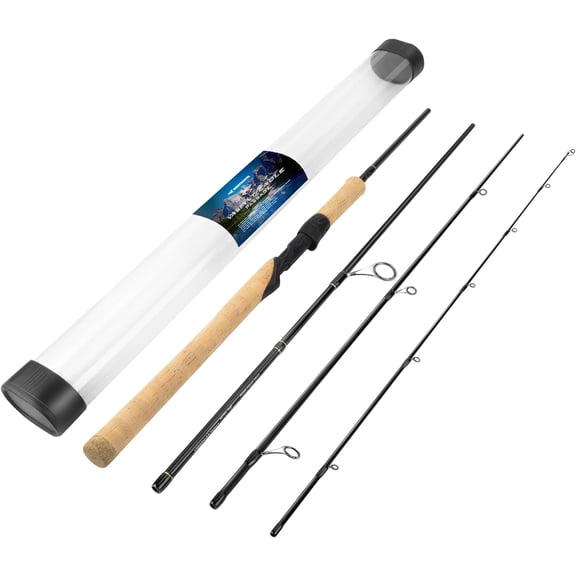 KastKing Valiant Eagle Passage Travel Fishing Rods, 4 Pc Pack Rods, Spinning,IM6 Graphite Blank, Ti Oxide LTS Ring Guides