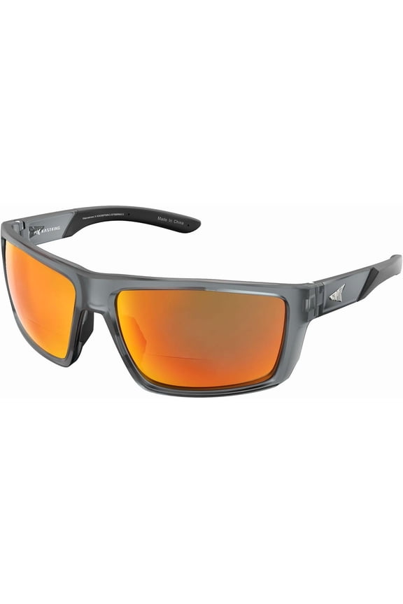 Waccamaw Polarized Bifocal Sunglasses, x2.0 Magnifications, Wrap Around Sport Reader Sunglasses for Men