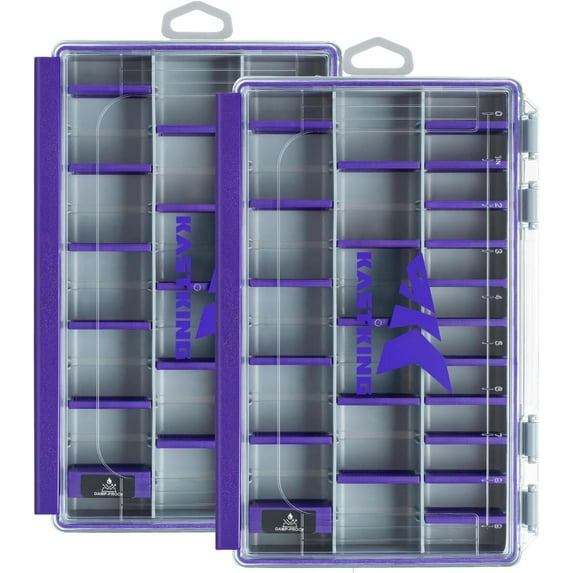 KastKing 3600 Tackle Box, Waterproof Fishing Organizer – Purple – HyperSeal