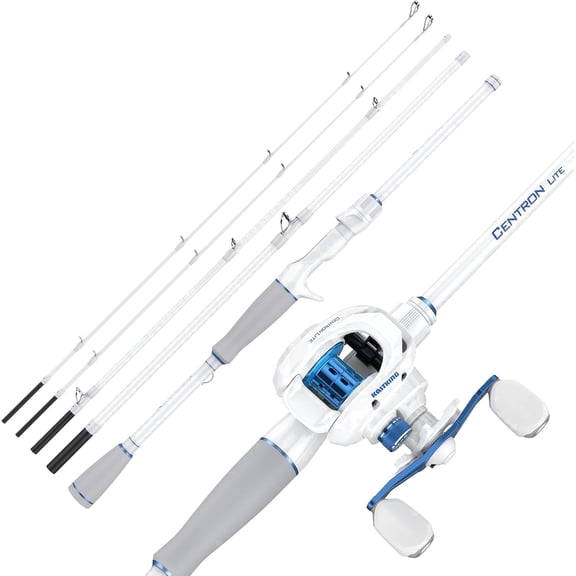 KastKing Travel Fishing Rod and Reel Combo with Twin Tip,Cast-6'0" M- Right Handed-Centron Lite