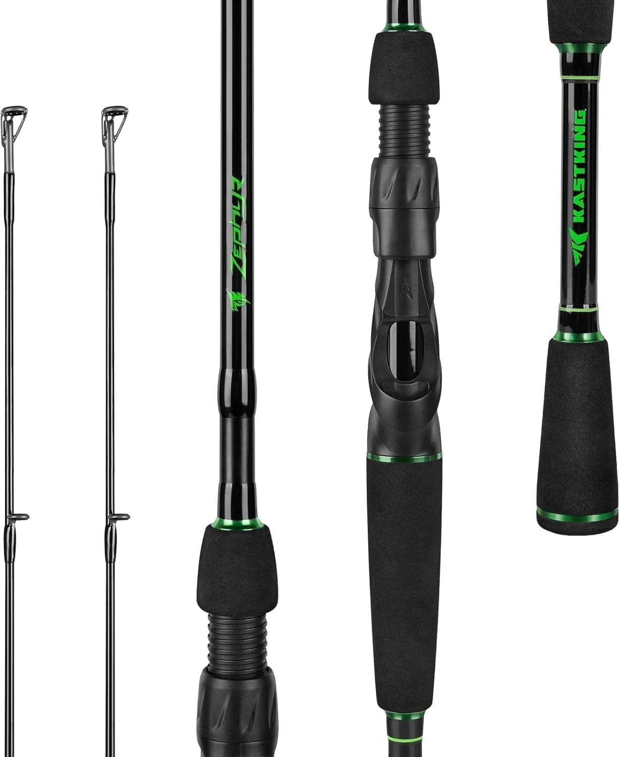 KastKing Zephyr Dual Tip Fishing Rod, Lightweight KastFlex IM6 Graphite Spinning & Casting Rod,