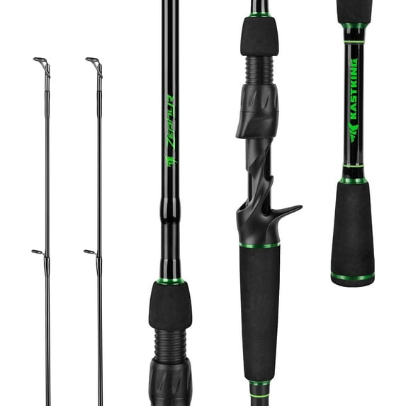 KastKing Zephyr Dual Tip Fishing Rod, Lightweight KastFlex IM6 Graphite Spinning & Casting Rod, Fuji O-Ring Guide, Dual Tips Section for Different Powers, Drop Shot Hook Keeper, EVA Grip