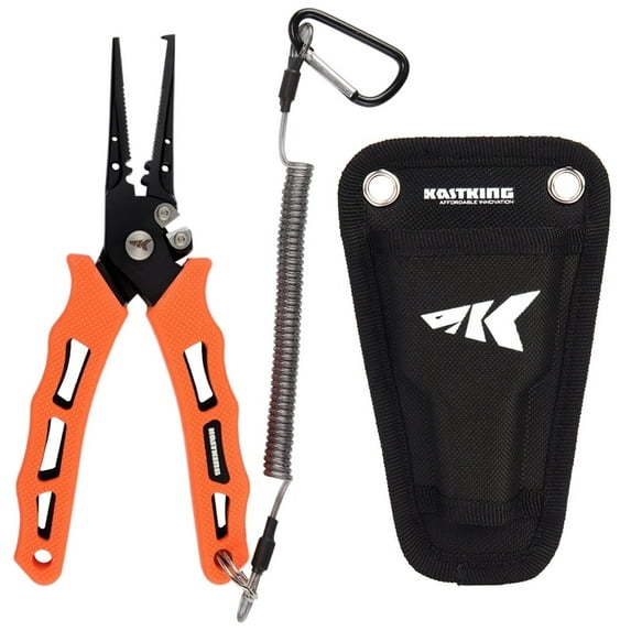 KastKing Cutthroat 7in Split Ring Pliers, 420SS & Carbide Cutters