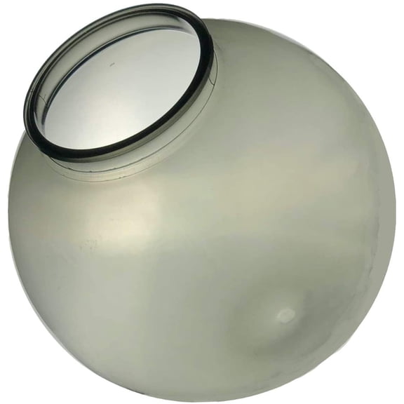 KastLite 12" Smoke Acrylic Lamp Post Globe | Smooth Textured with 3.91" Fitter Neck | Manufactured by Crown Plastics