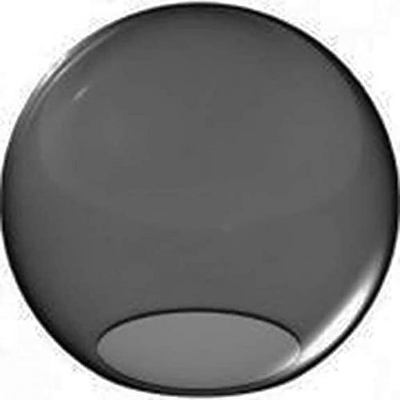 KastLite 16" Smoke Acrylic Lamp Post Globe | Smooth Textured with 5.25" Neckless Opening | Manufactured by Crown Plastics